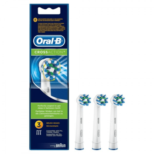 ORAL-B RECAMBIO CEPILLO DENTAL ELECTRICO CROSS ACTION 3 CABEZALES