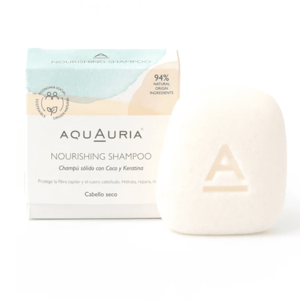AQUAURIA CHAMPU SOLIDO COCO Y KERATINA CABELLO...