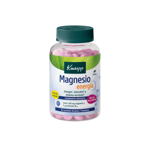 KNEIPP MAGNESIO ENERGIA  60 CARAMELOS DE GOMA SABOR FRAMBUESA